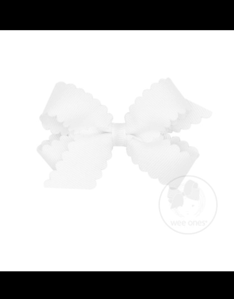 Lifestyle Place and Gather Bows | Mini Scallop Bow In White