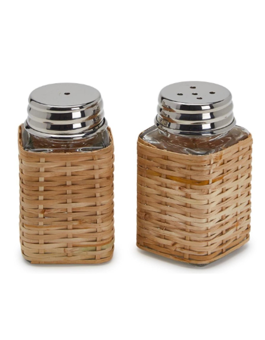 Home Place and Gather Accessories | Rattan Salt & Pepper Shaker Set