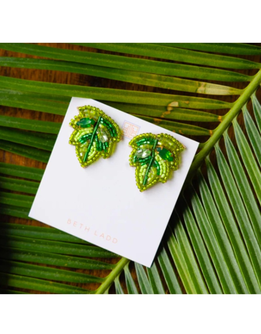 Accessories Place and Gather Earrings | Palm Leaf Mini Studs By Beth Ladd