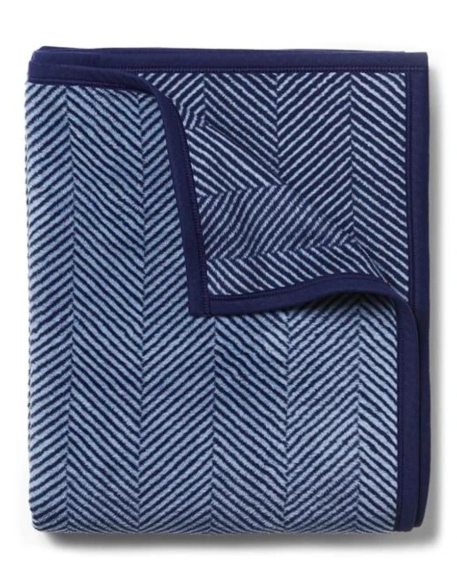 Home Place and Gather | Harborview Herringbone In Navy Blanket By Chappywrap