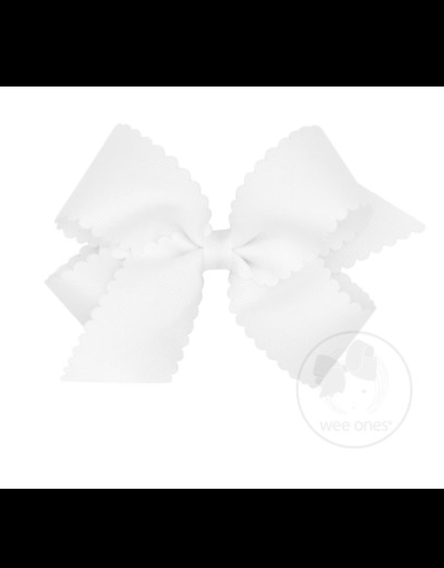 Lifestyle Place and Gather Bows | Medium Scallop Bow In White