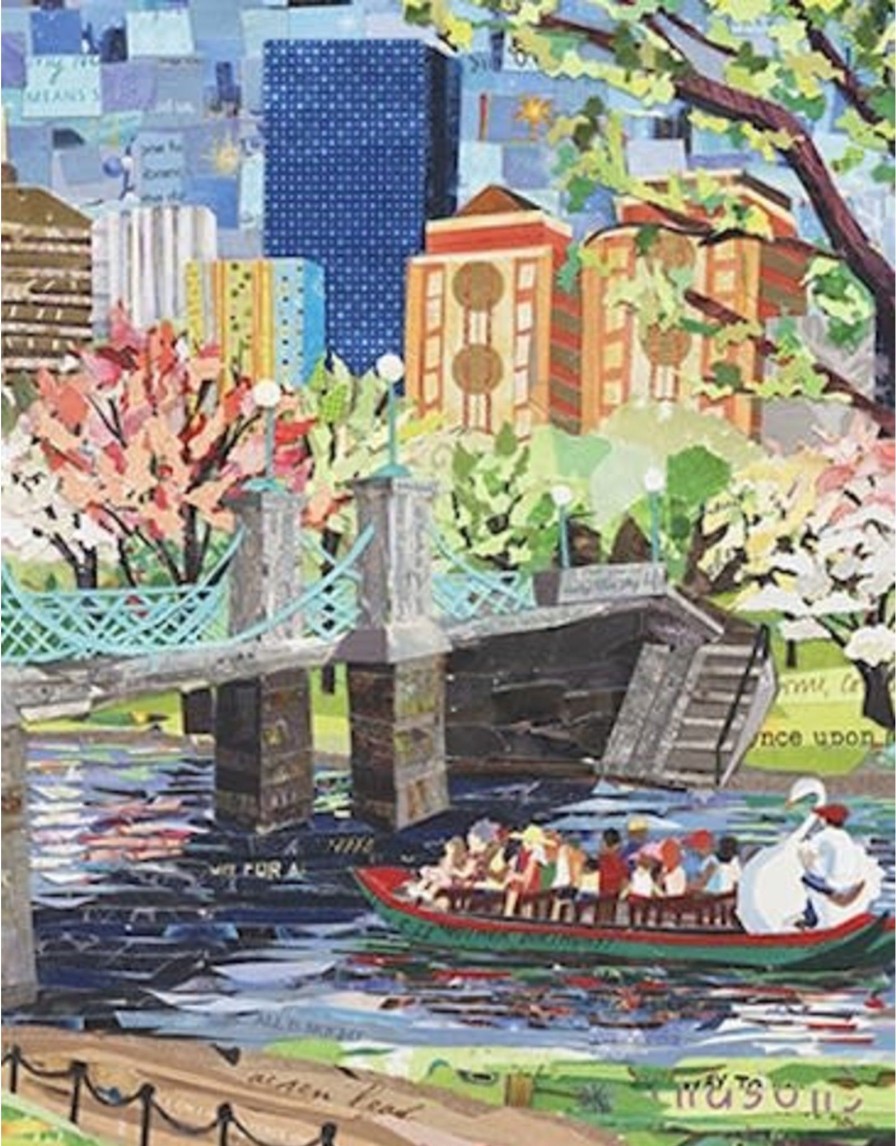 Home Place and Gather | Swan Boats In The Public Garden Matted Print