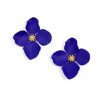 Accessories Place and Gather Earrings | Large Flower Earring In Cobalt