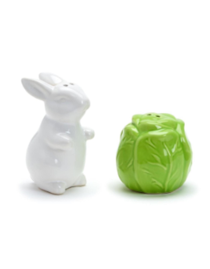 Home Place and Gather Accessories | Bunny & Cabbage Salt & Pepper Shaker Set