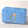 Accessories Place and Gather | Bling Zip Pouch In Sky Blue