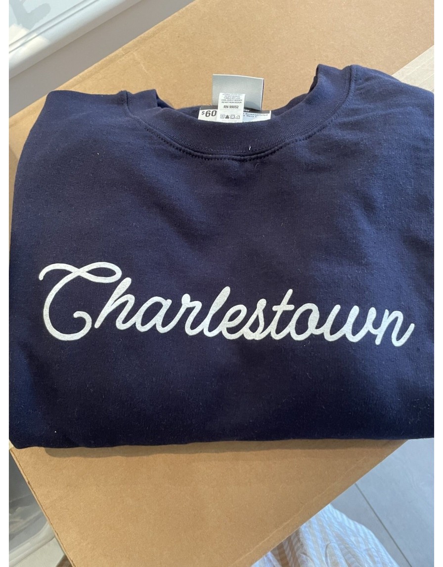 Accessories Place and Gather | Charlestown Screenprinted Sweatshirt In Navy