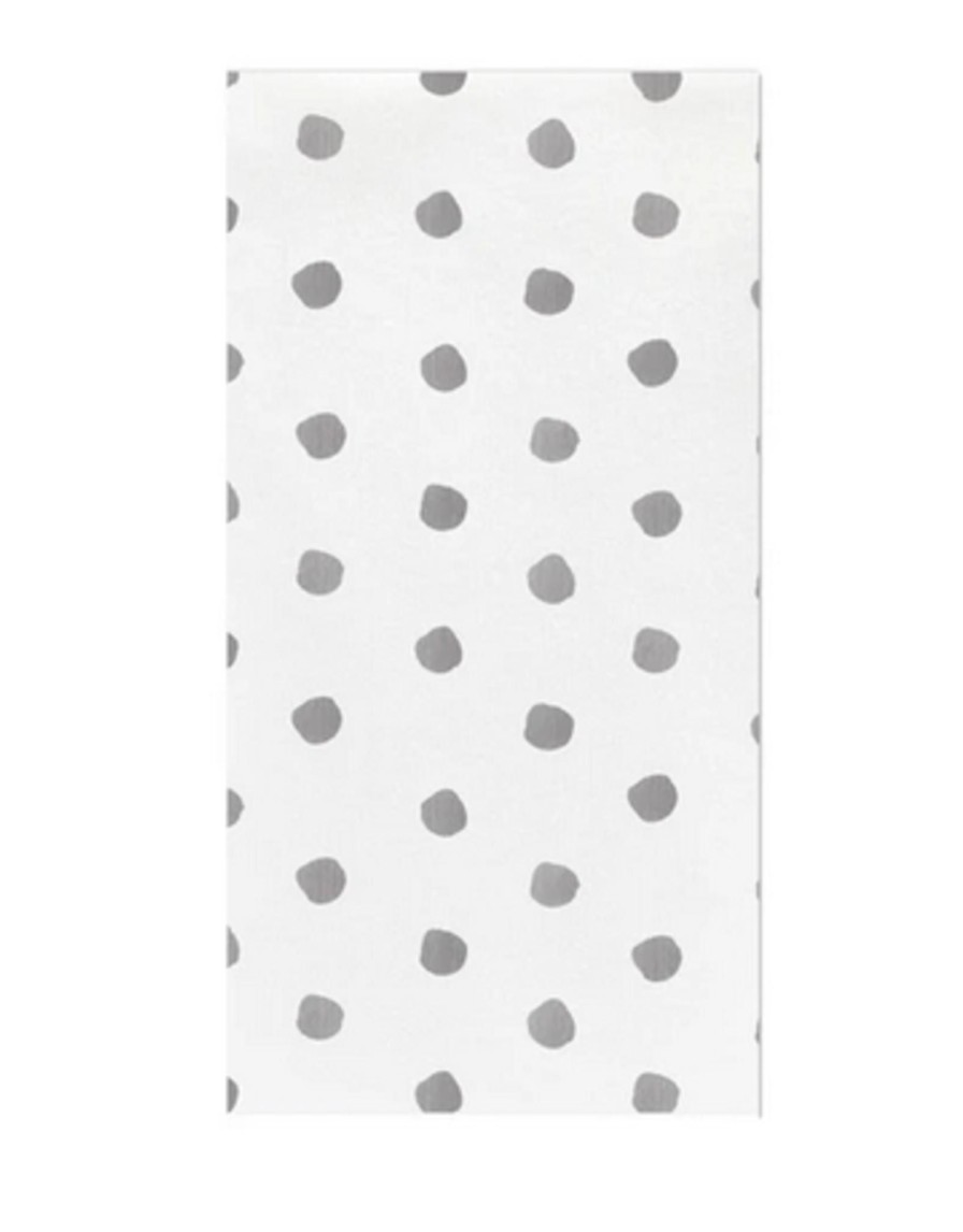 Home Place and Gather Cloth & Paper Napkins | Light Gray Dot Papersoft Guest Towels