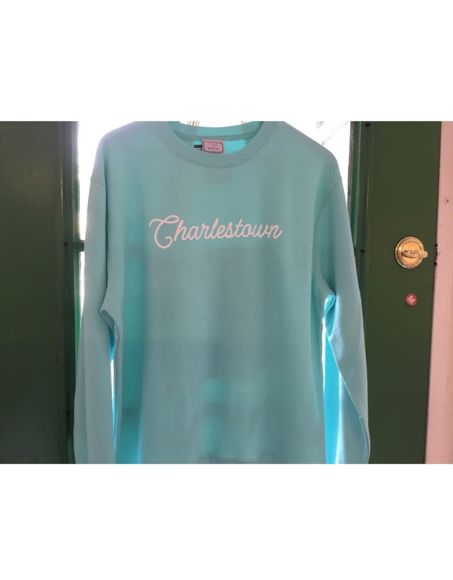 Accessories Place and Gather | Charlestown Screenprinted Sweatshirt In Mint