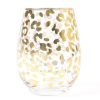 Home Place and Gather Wine Glasses | Gold Leopard Stemless Wine Glass