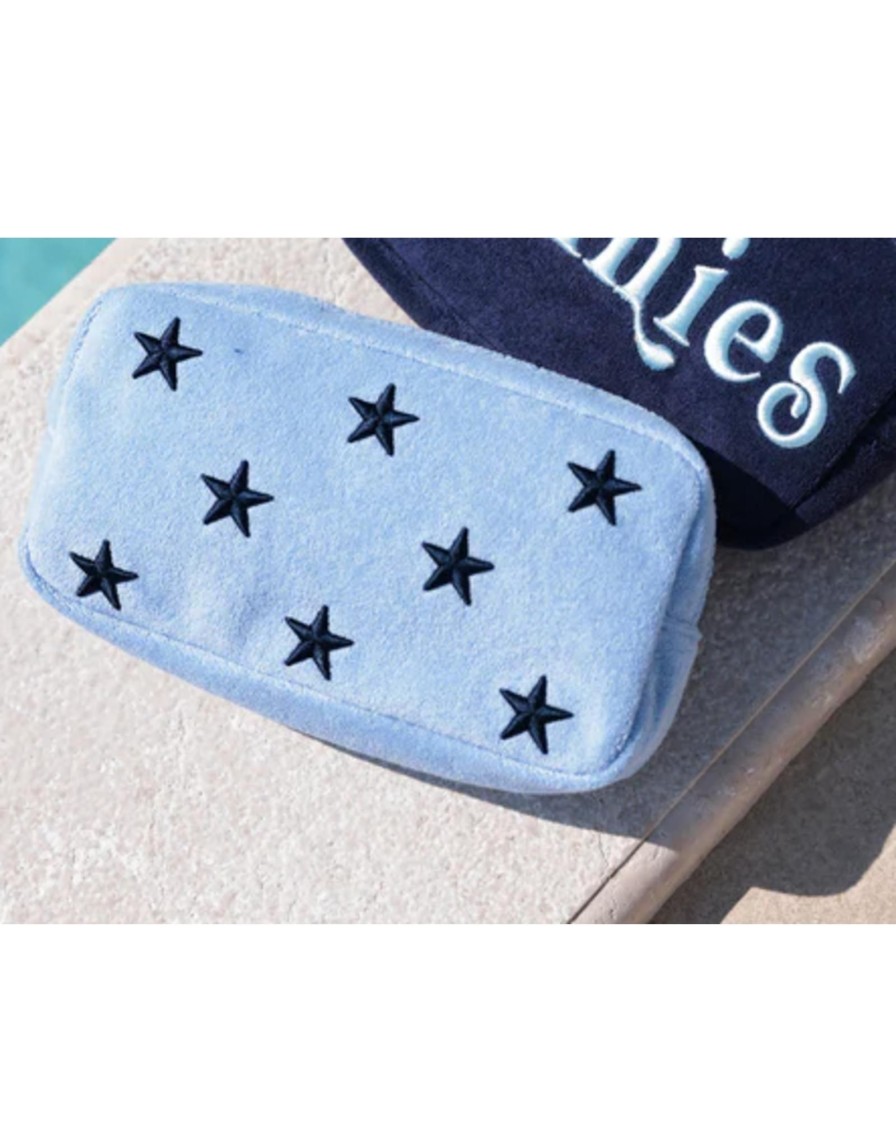 Accessories Place and Gather | Sol Stars Zip Pouch In Sky Blue