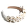 Accessories Place and Gather | Flower Embellished Headband In Ivory