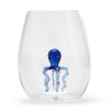 Home Place and Gather Wine Glasses | Octopus Stemless Wine Glass