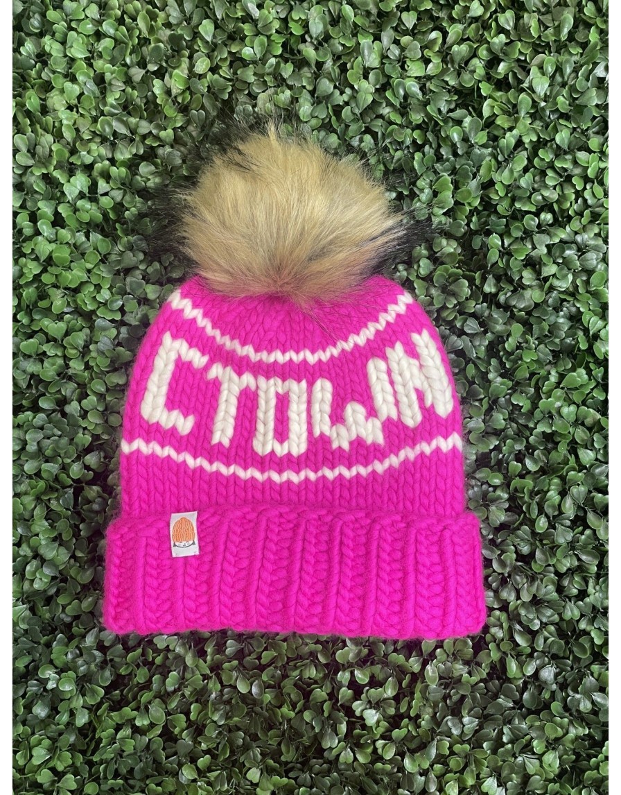 Accessories Place and Gather | Ctown Beanie In Hot Pink By Shit That I Knit