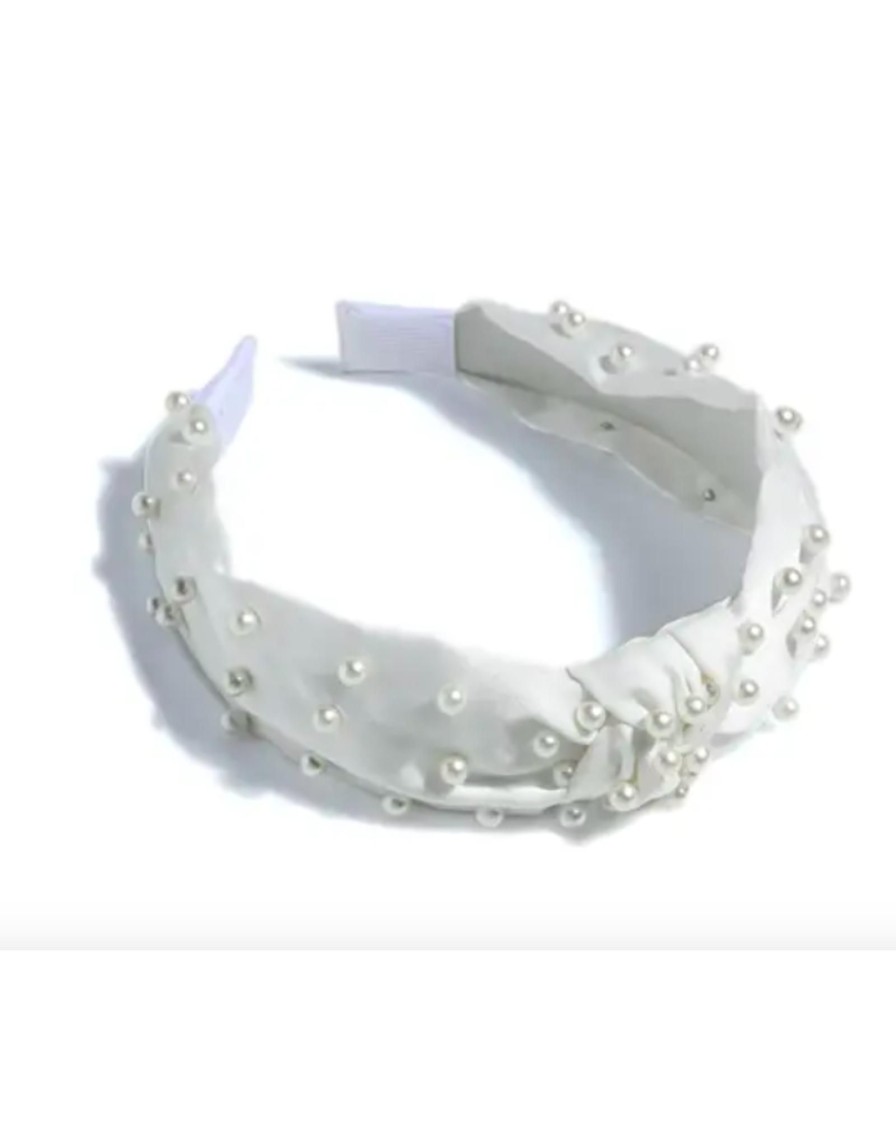 Accessories Place and Gather | Pearl Trellis Headband In Ivory