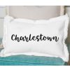 Home Place and Gather | Charlestown Script 12X18 Pillow In Black