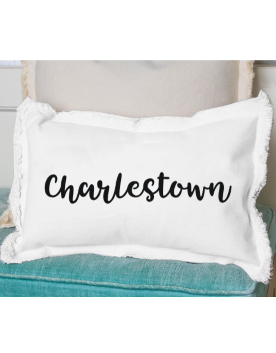 Home Place and Gather | Charlestown Script 12X18 Pillow In Black