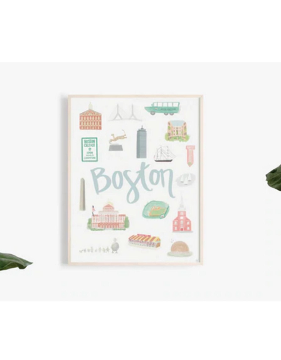 Home Place and Gather | Boston Landmark 8X10 Print By Palm Prints