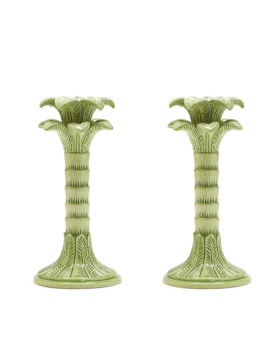 Home Place and Gather | Palm Leaf Candlestick Holder In Green