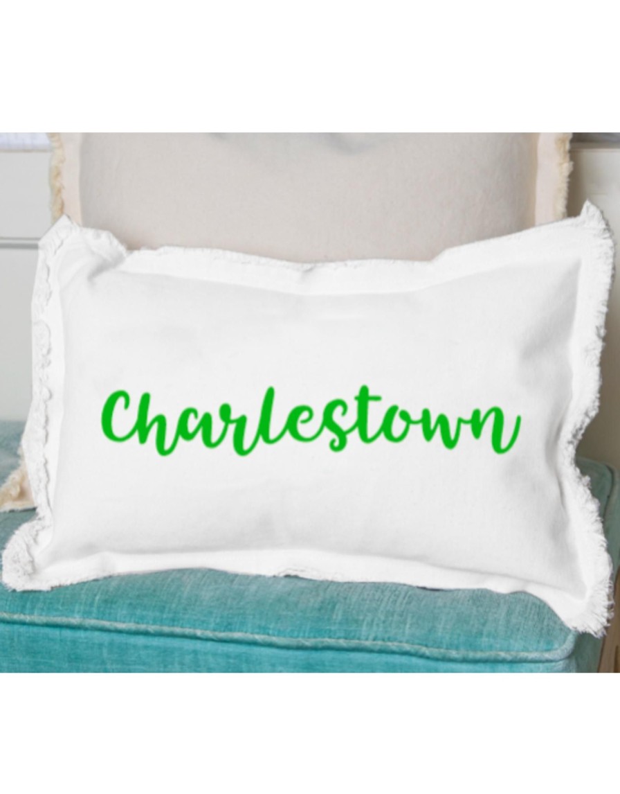 Home Place and Gather | Charlestown Script 12X18 Pillow In Grass