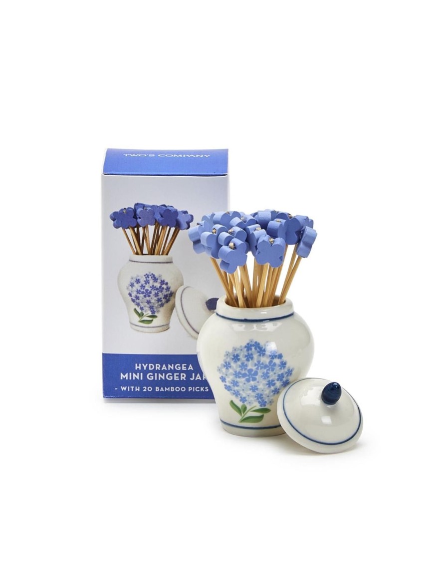 Home Place and Gather | Mini Hydrangea Ginger Jar Box With Picks