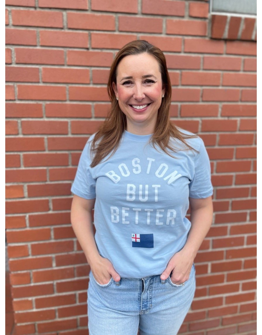 Accessories Place and Gather | Boston But Better T-Shirt In Light Blue