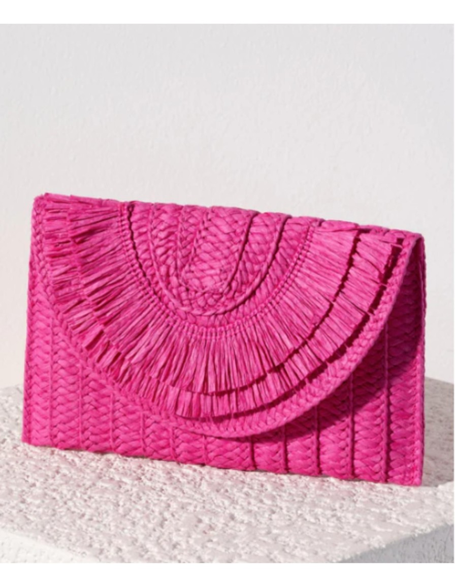 Accessories Place and Gather | Sarah Clutch In Fuchsia