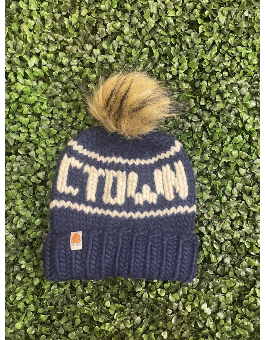 Accessories Place and Gather | Ctown Beanie In Navy By Shit That I Knit