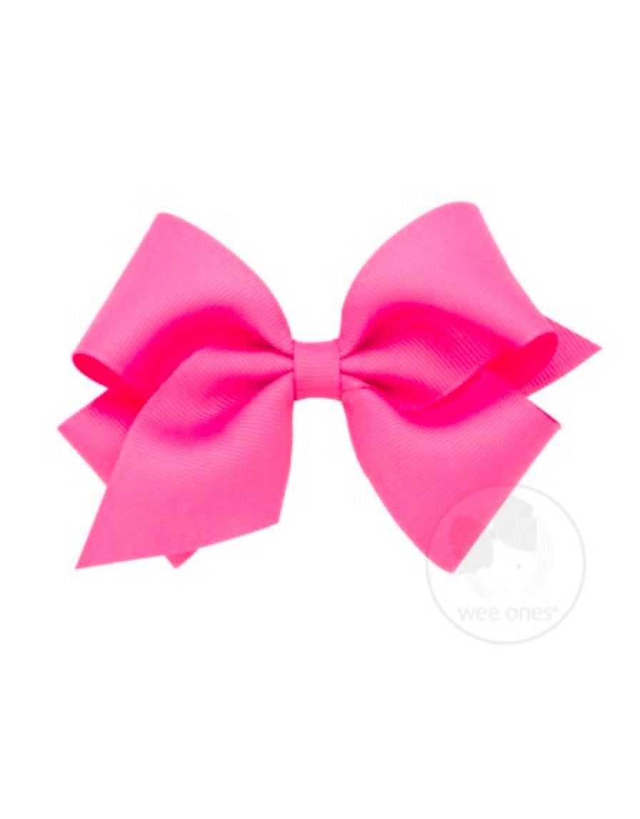 Lifestyle Place and Gather Bows | Wee Ones Small Bow In Hot Pink