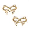 Accessories Place and Gather Earrings | Tillie Pearl-Studded Bow Stud Earrings